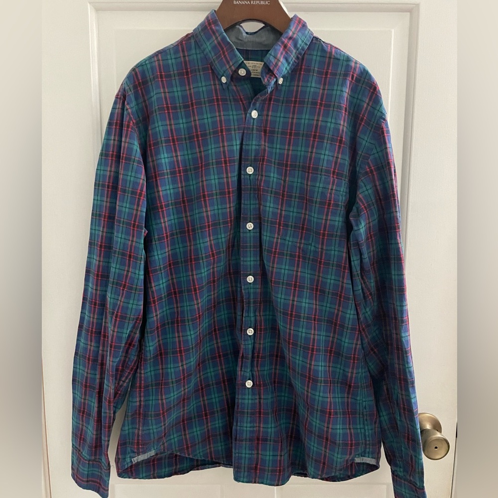 J Crew Men’s Plaid shirt, size medium